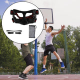 Maxbell Nose Guard for Broken Nose, Basketball Face Mask for Basketball Soccer Teens Black Red