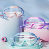 Maxbell Kids Swimming Goggles Waterproof Swim Goggles for Children Boys Girls Diving Pink and Blue