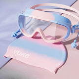 Maxbell Kids Swimming Goggles Waterproof Swim Goggles for Children Boys Girls Diving Pink and Blue