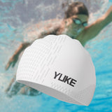 Maxbell Silicone Swim Cap Ear Protection Comfortable for Training Keep Your Hair Dry