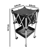 Maxbell Tennis Ball Basket Cart Foldable Pickleball Storage Cart for Clubs Playrooms