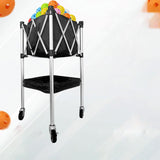 Maxbell Tennis Ball Basket Cart Foldable Pickleball Storage Cart for Clubs Playrooms