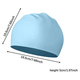 Maxbell Swim Cap Swim Gear Silicone for Curly Short Medium Long Hair Men Women Beach Blue