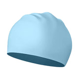 Maxbell Swim Cap Swim Gear Silicone for Curly Short Medium Long Hair Men Women Beach Blue