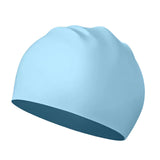 Maxbell Swim Cap Swim Gear Silicone for Curly Short Medium Long Hair Men Women Beach Blue