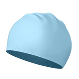 Maxbell Swim Cap Swim Gear Silicone for Curly Short Medium Long Hair Men Women Beach Blue