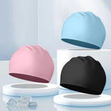 Maxbell Swim Cap Swim Gear Silicone for Curly Short Medium Long Hair Men Women Beach Blue