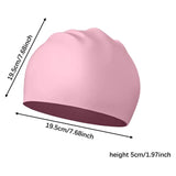 Maxbell Swim Cap Swim Gear Silicone for Curly Short Medium Long Hair Men Women Beach Pink