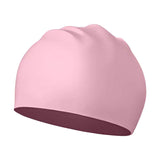 Maxbell Swim Cap Swim Gear Silicone for Curly Short Medium Long Hair Men Women Beach Pink