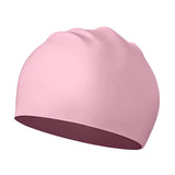 Maxbell Swim Cap Swim Gear Silicone for Curly Short Medium Long Hair Men Women Beach Pink