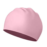 Maxbell Swim Cap Swim Gear Silicone for Curly Short Medium Long Hair Men Women Beach Pink