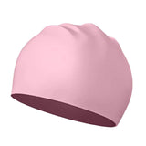 Maxbell Swim Cap Swim Gear Silicone for Curly Short Medium Long Hair Men Women Beach Pink