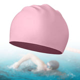 Maxbell Swim Cap Swim Gear Silicone for Curly Short Medium Long Hair Men Women Beach Pink