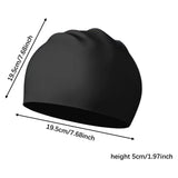 Maxbell Swim Cap Swim Gear Silicone for Curly Short Medium Long Hair Men Women Beach Black