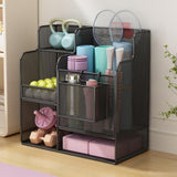 Maxbell Fitness Equipment Organizer Ball Holder for Resistance Band Soccer Black