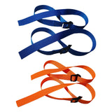 Maxbell 2 Pieces Rowing Machine Feet Straps Portable Universal Easy to Install 76 cm Black