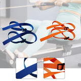Maxbell 2 Pieces Rowing Machine Feet Straps Portable Universal Easy to Install 76 cm Black