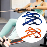 Maxbell 2 Pieces Rowing Machine Feet Straps Portable Universal Easy to Install 76 cm Black