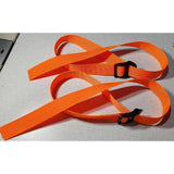 Maxbell 2 Pieces Rowing Machine Feet Straps Portable Universal Easy to Install 76 cm Orange