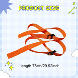 Maxbell 2 Pieces Rowing Machine Feet Straps Portable Universal Easy to Install 76 cm Orange