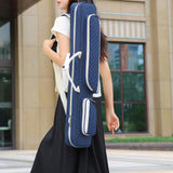 Maxbell Billiards Pool Case 1/2 Jointed Cue Cases Protector Billiard Rod Storage Bag Blue