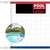 Maxbell Volleyball Net Only Weatherproof Foldable with Storage Bag Practice for Pool