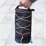 Maxbell Bike Handlebar Bag Oxford Cloth Portable Front Bag for Outdoor Hiking Travel Dark Blue