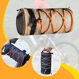 Maxbell Bike Handlebar Bag Oxford Cloth Portable Front Bag for Outdoor Hiking Travel Light Brown