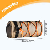 Maxbell Bike Handlebar Bag Oxford Cloth Portable Front Bag for Outdoor Hiking Travel Light Brown