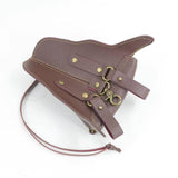 Maxbell Thigh Waist Bag Portable Versatile Belt Pouch for Outdoor Motorcycle Hicking brown