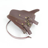 Maxbell Thigh Waist Bag Portable Versatile Belt Pouch for Outdoor Motorcycle Hicking brown