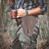 Maxbell Thigh Waist Bag Portable Versatile Belt Pouch for Outdoor Motorcycle Hicking brown