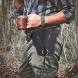 Maxbell Thigh Waist Bag Portable Versatile Belt Pouch for Outdoor Motorcycle Hicking black