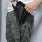 Maxbell Thigh Waist Bag Portable Versatile Belt Pouch for Outdoor Motorcycle Hicking black