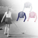 Maxbell Women Summer Golf Apparel Long Sleeves Quick Dry for Running Summer as described White