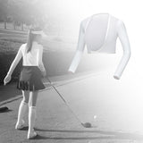 Maxbell Women Summer Golf Apparel Long Sleeves Quick Dry for Running Summer as described White