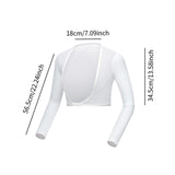 Maxbell Women Summer Golf Apparel Long Sleeves Quick Dry for Running Summer as described White