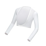 Maxbell Women Summer Golf Apparel Long Sleeves Quick Dry for Running Summer as described White