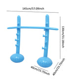Maxbell Inflatable High Jump Bar Fitness Game Prop for Family Gatherings Adults Kids Blue