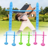 Maxbell Inflatable High Jump Bar Fitness Game Prop for Family Gatherings Adults Kids Blue