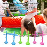 Maxbell Inflatable High Jump Bar Fitness Game Prop for Family Gatherings Adults Kids Blue