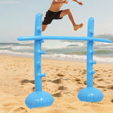 Maxbell Inflatable High Jump Bar Fitness Game Prop for Family Gatherings Adults Kids Blue