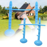 Maxbell Inflatable High Jump Bar Fitness Game Prop for Family Gatherings Adults Kids Blue
