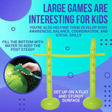 Maxbell Inflatable High Jump Bar Fitness Game Prop for Family Gatherings Adults Kids Green