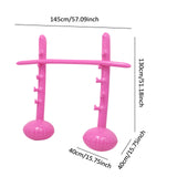 Maxbell Inflatable High Jump Bar Fitness Game Prop for Family Gatherings Adults Kids Pink