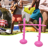 Maxbell Inflatable High Jump Bar Fitness Game Prop for Family Gatherings Adults Kids Pink