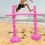 Maxbell Inflatable High Jump Bar Fitness Game Prop for Family Gatherings Adults Kids Pink