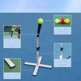Tennis Swing Trainer Device Portable Solo Training Aid for Beach Yard Indoor