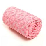Maxbell Yoga Towel Soft Practice Comfortable Yoga Towel Mat for Sports Travel Indoor pink