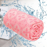 Maxbell Yoga Towel Soft Practice Comfortable Yoga Towel Mat for Sports Travel Indoor pink